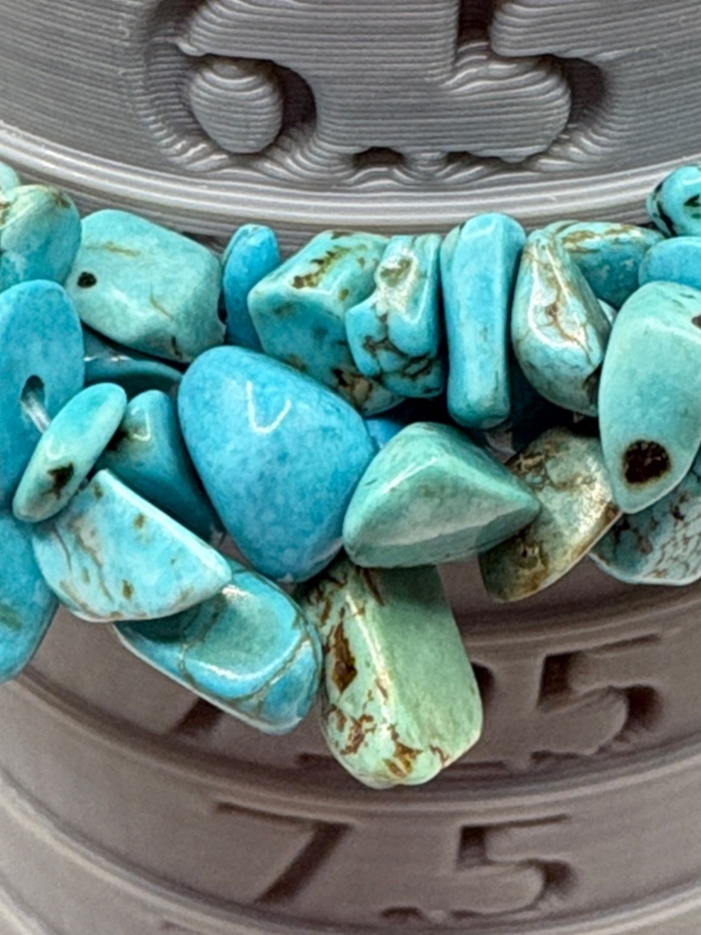 Chunky Turquoise Southwestern Chip Bracelet 6.75”